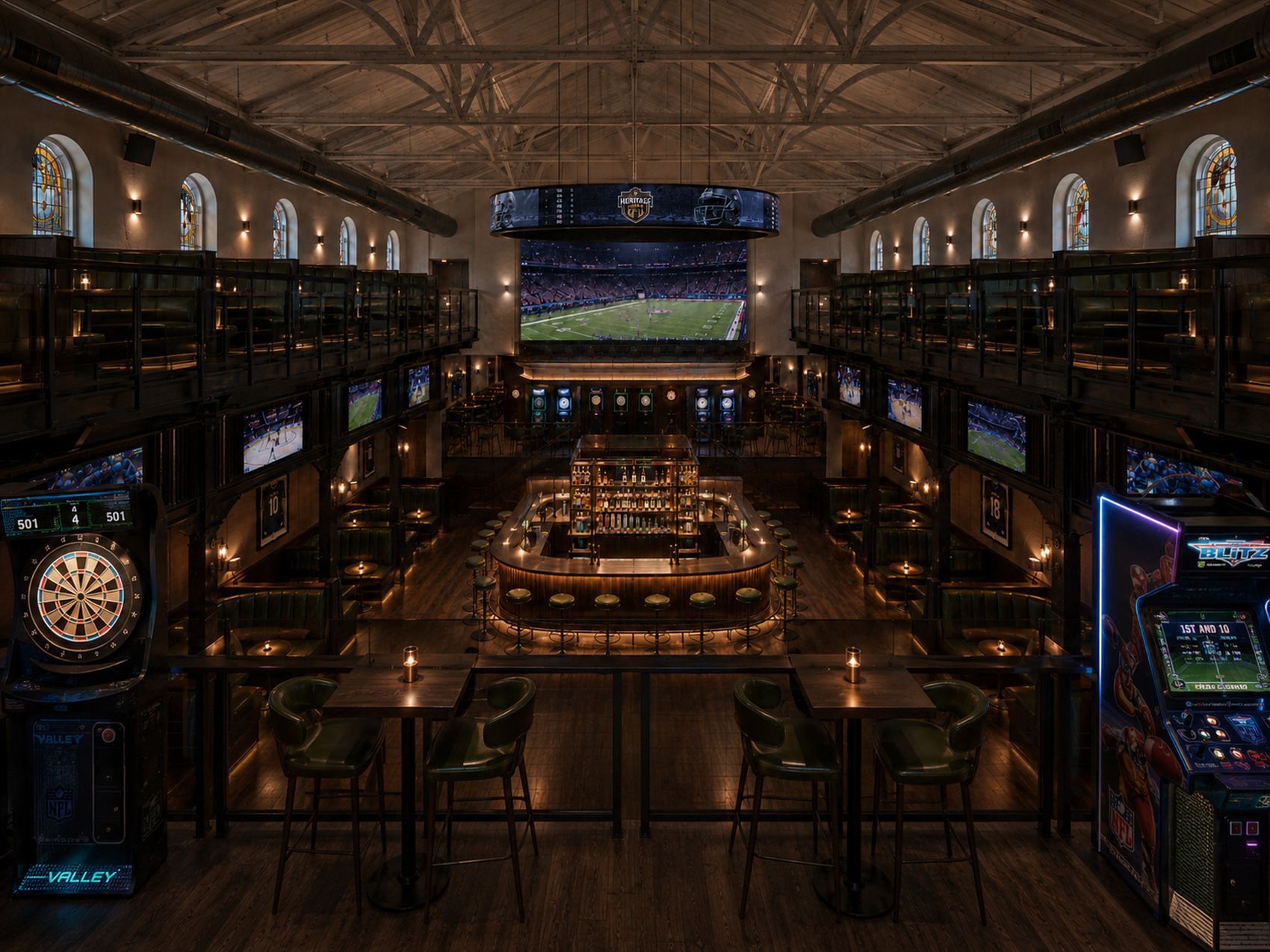 Concept visual: the games level above the main bar